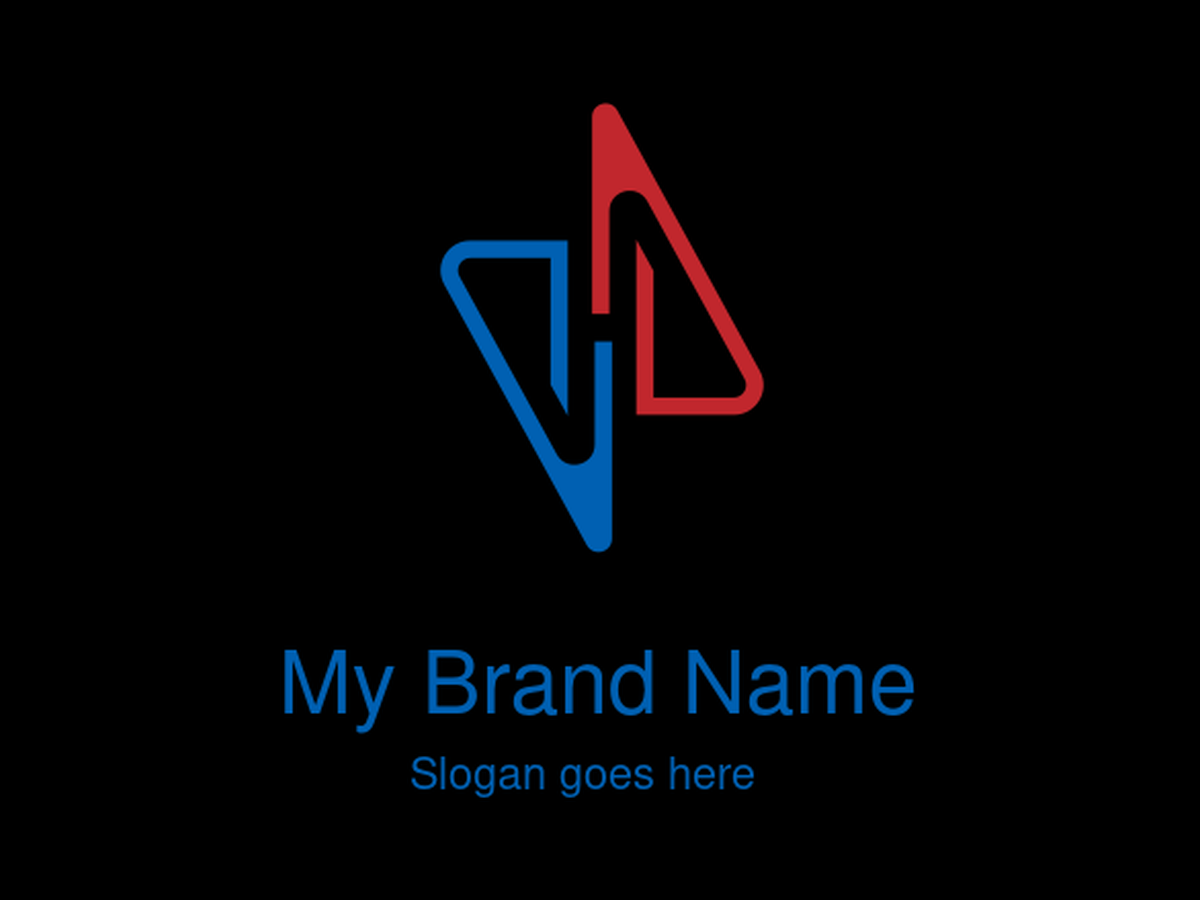 Modern Red and Blue Intertwined Letter H Logo Design for Technology and Innovation Brands